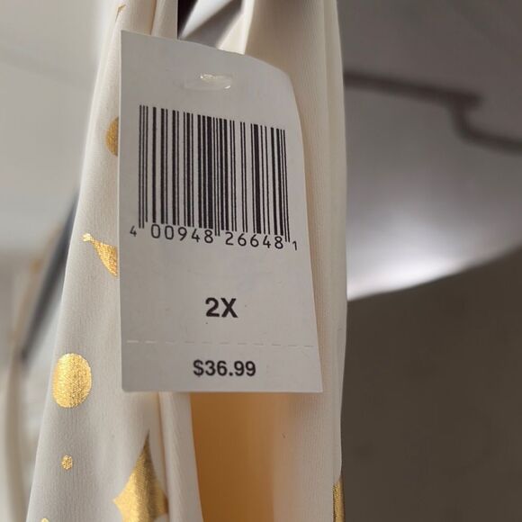 NWT Disney’s Aladdin White and Gold Starry Sports Bra/Top 2XL - Picture 5 of 6